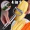 4in1 Multifunction Stainless Steel Peeler Grater 0