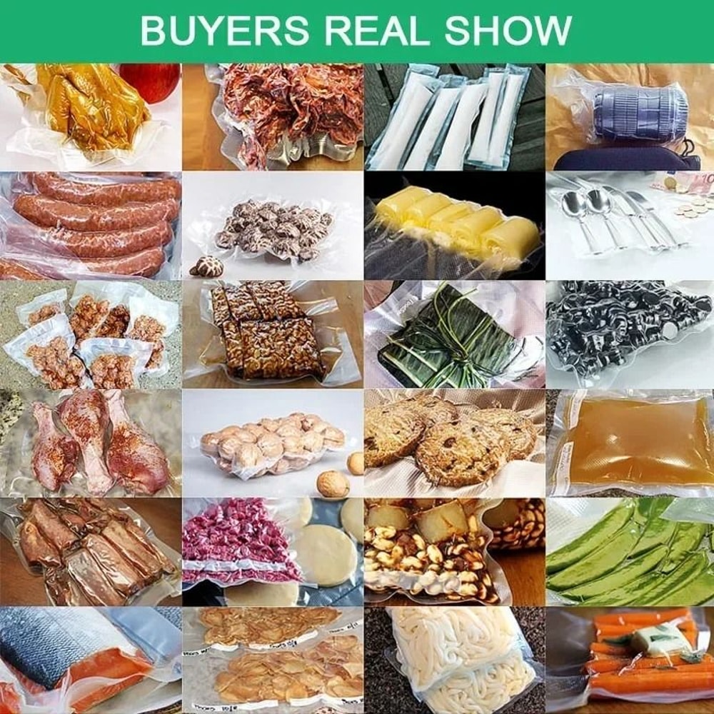 Premium Universal Food Vacuum Sealer Rolls HeavyDuty Food Storage Sous Vide 2