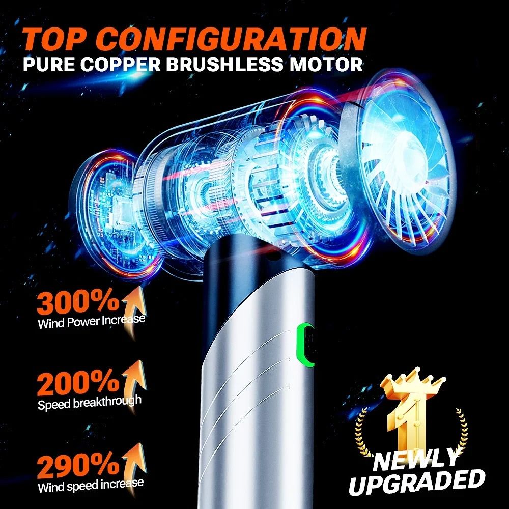 SZUK Foldable Portable Car Vacuum Cleaner HighPower Wireless Cleaning 1