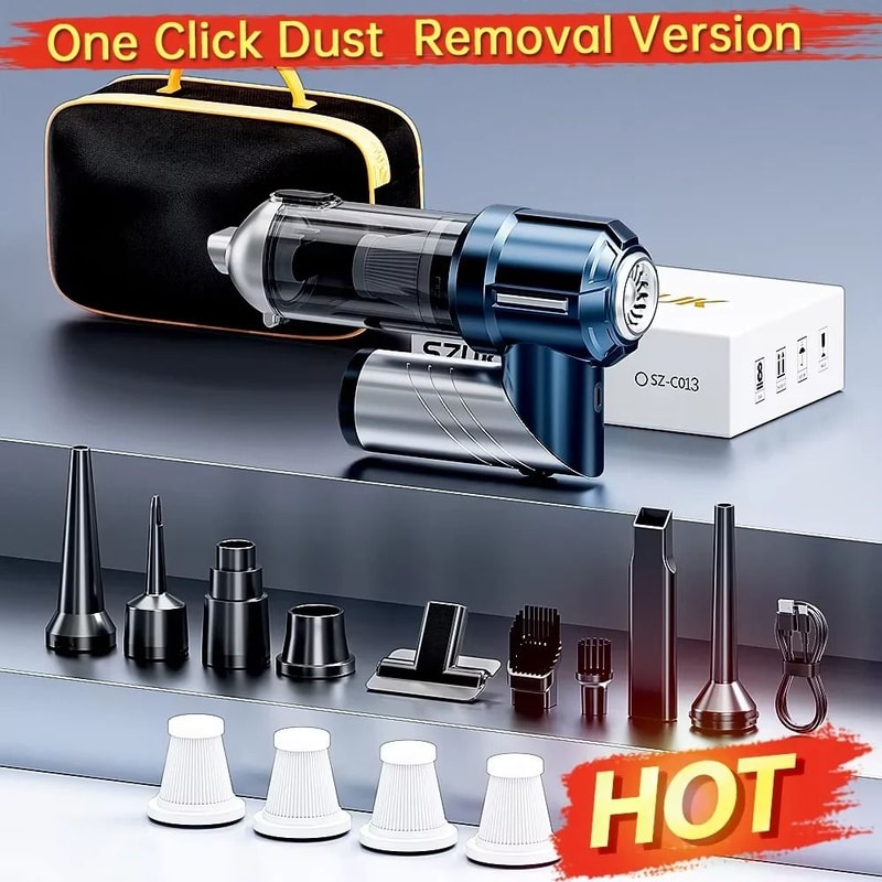 SZUK Foldable Portable Car Vacuum Cleaner HighPower Wireless Cleaning 8