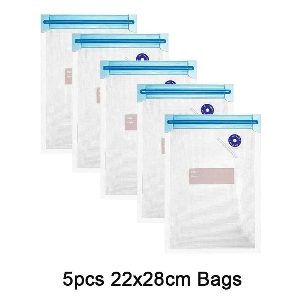 Reusable Vacuum Food Storage Bags Electric Handheld Sealer Set 11