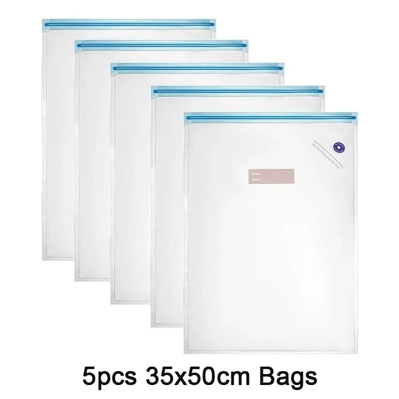 Reusable Vacuum Food Storage Bags Electric Handheld Sealer Set 14