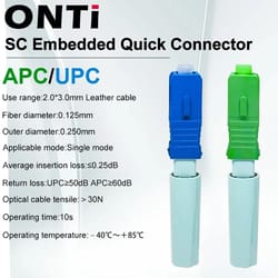 onti professional ftth fiber optic fast connector – sc apc/upc single-mode