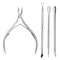 4Piece Professional Stainless Steel Manicure Kit Precision Grooming Set 9