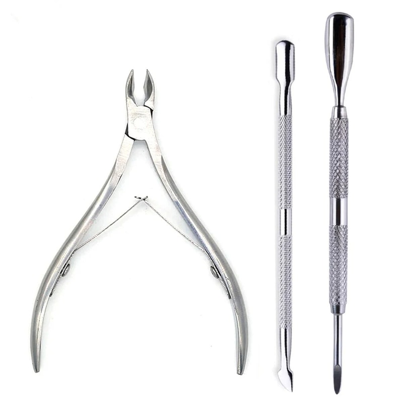 4Piece Professional Stainless Steel Manicure Kit Precision Grooming Set 20