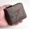 Mens Vintage PU Wax Oil Leather Zipper Wallet Short Card And Coin Purse 8
