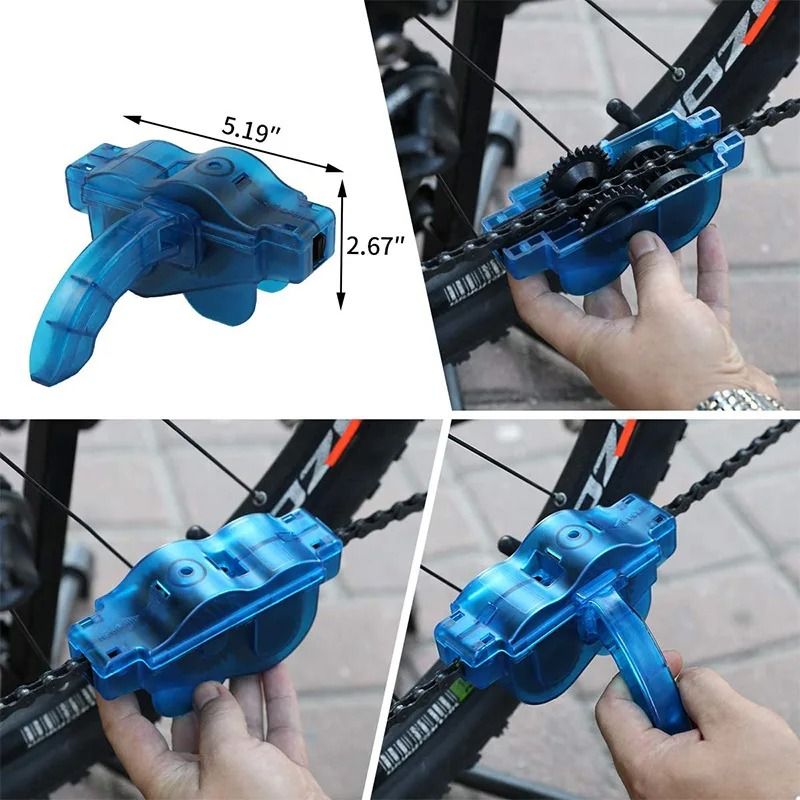 Portable Bicycle Chain Cleaner And Scrubber Professional Cycling Maintenance Kit 4
