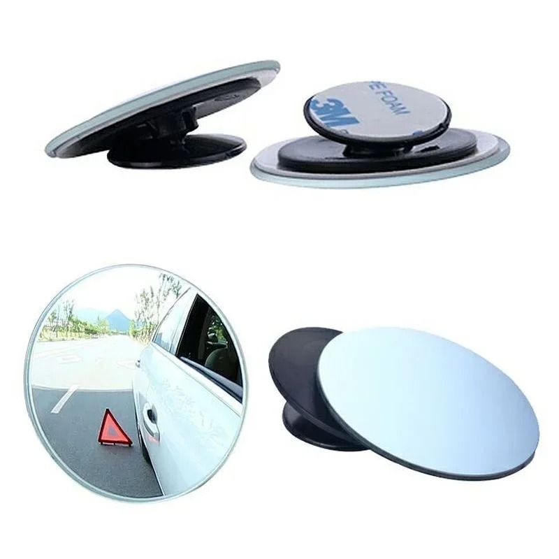 360 Adjustable Car Blind Spot Convex Mirrors Auxiliary Safety Parking Set 2