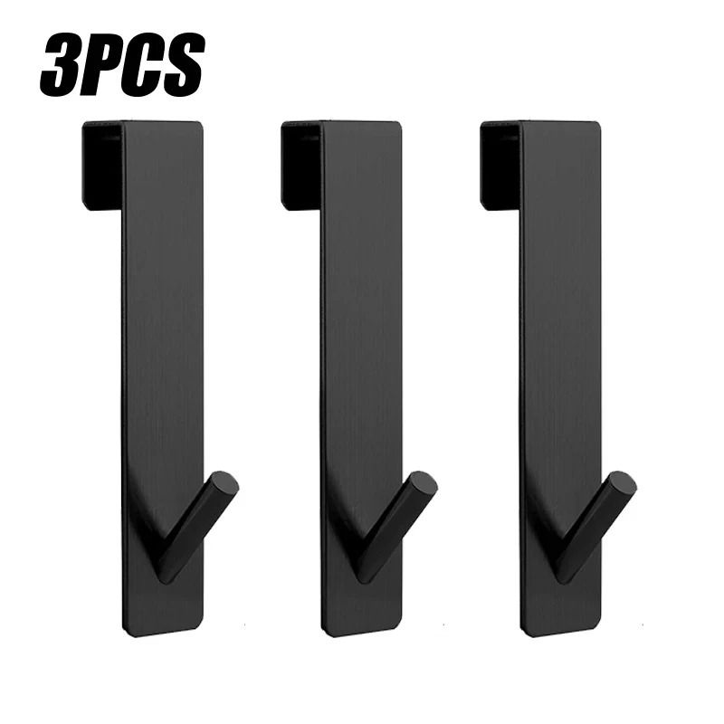 Bathroom Shower Door Back Hook Stainless Steel OverGlass Towel Rack 9