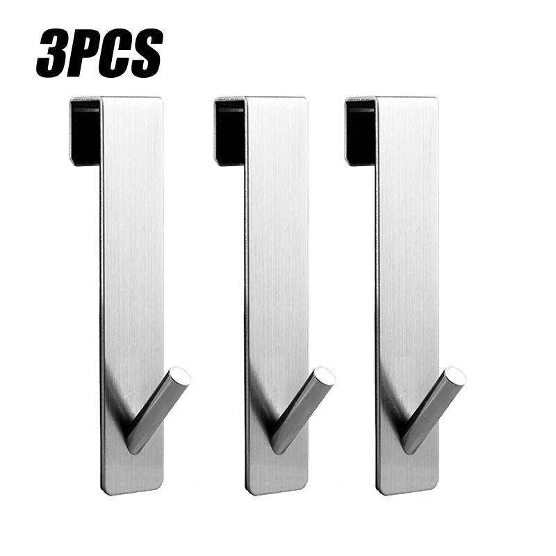 Bathroom Shower Door Back Hook Stainless Steel OverGlass Towel Rack 11