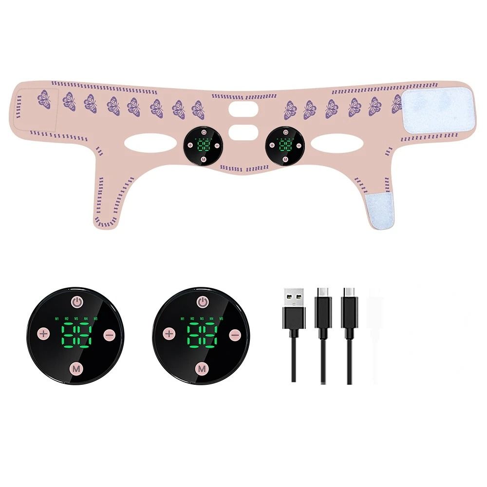 Rechargeable EMS Facial VLine Lifting Massager Double Chin Cheek Contouring Mask 7