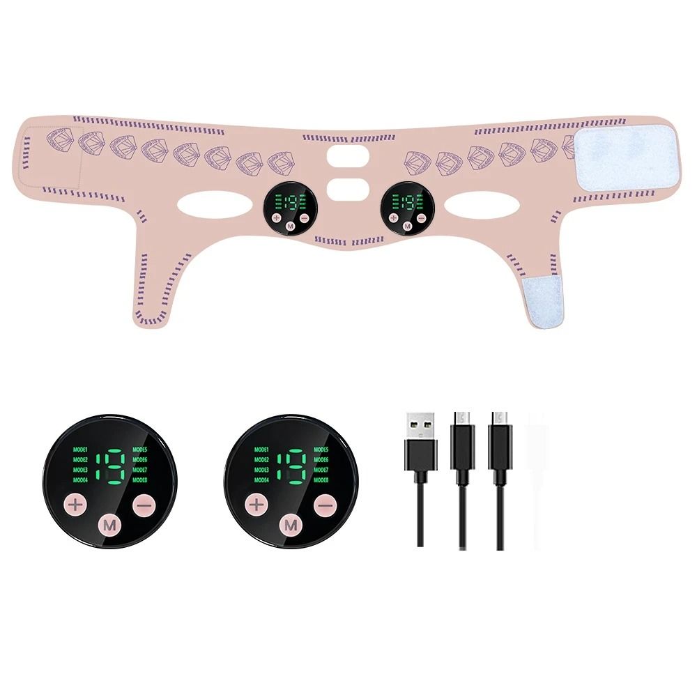 Rechargeable EMS Facial VLine Lifting Massager Double Chin Cheek Contouring Mask 8