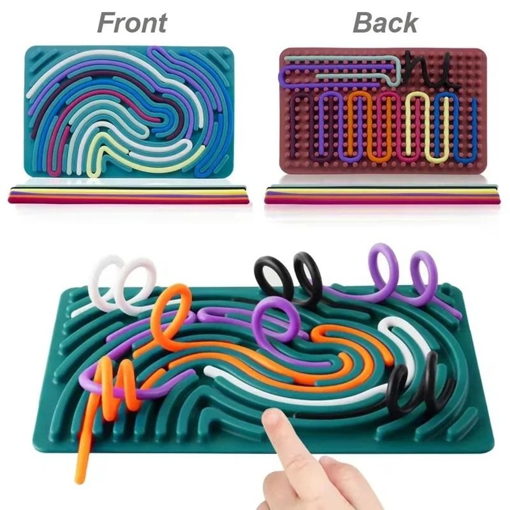 Sensory Activity Board Montessori Toy StressRelief Silicone Travel Gift 0