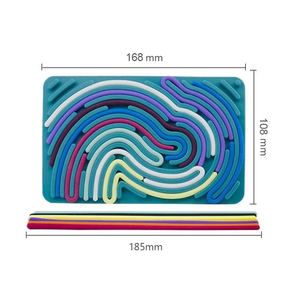 Sensory Activity Board Montessori Toy StressRelief Silicone Travel Gift 4