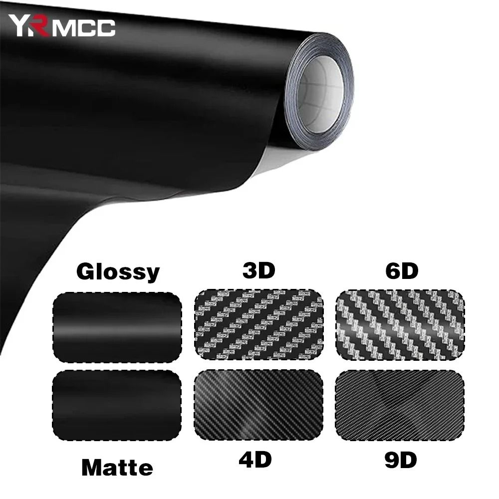Premium Gloss Carbon Fiber Vinyl Wrap Waterproof 3D6D Car Styling Film 0