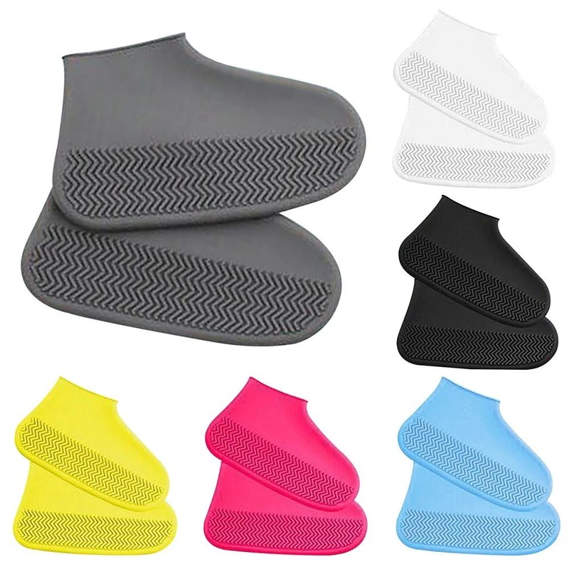 Waterproof NonSlip Silicone Rain Shoe Covers Portable Reusable Outdoor Protection 0