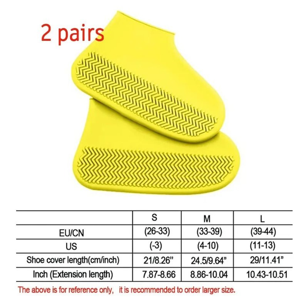 Waterproof NonSlip Silicone Rain Shoe Covers Portable Reusable Outdoor Protection 12