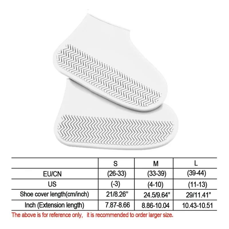 Waterproof NonSlip Silicone Rain Shoe Covers Portable Reusable Outdoor Protection 17