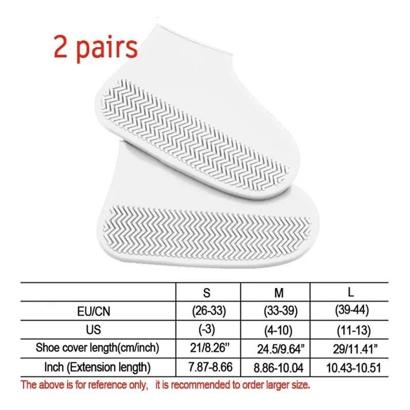 Waterproof NonSlip Silicone Rain Shoe Covers Portable Reusable Outdoor Protection 18