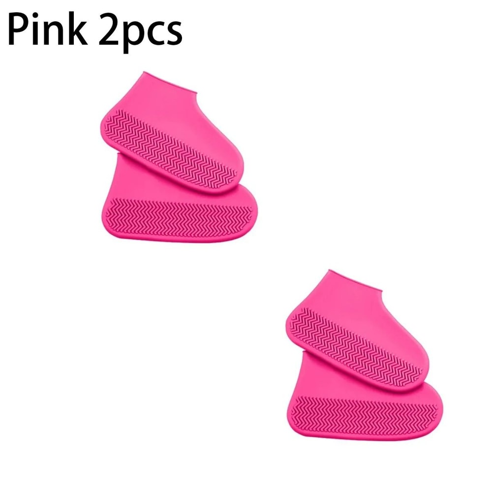 Waterproof NonSlip Silicone Rain Shoe Covers Portable Reusable Outdoor Protection 7
