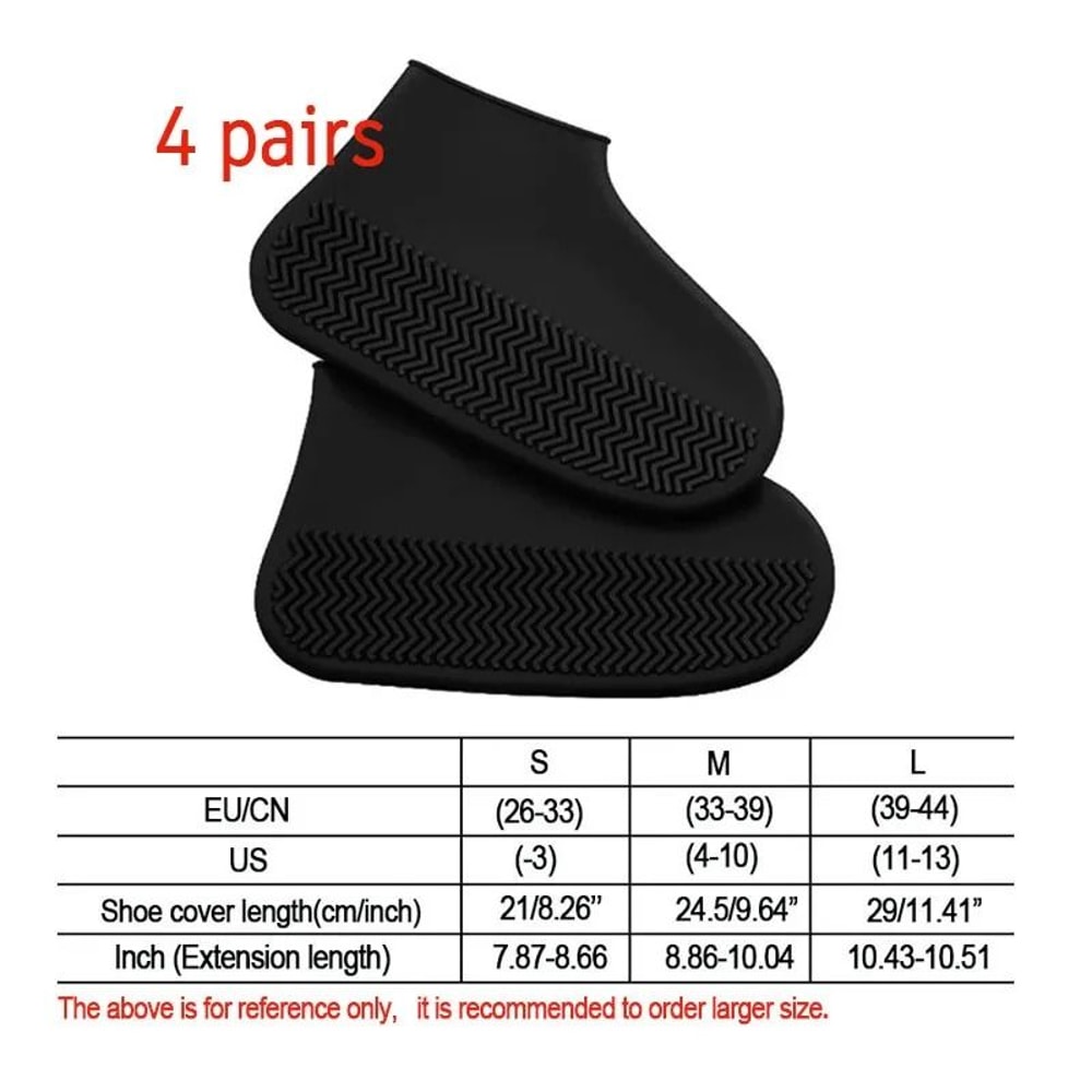 Waterproof NonSlip Silicone Rain Shoe Covers Portable Reusable Outdoor Protection 20