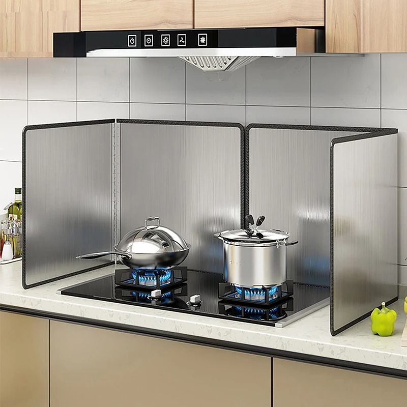 Stainless Steel Oil Splatter Guard HeatResistant Gas Stove Grease Screen 0