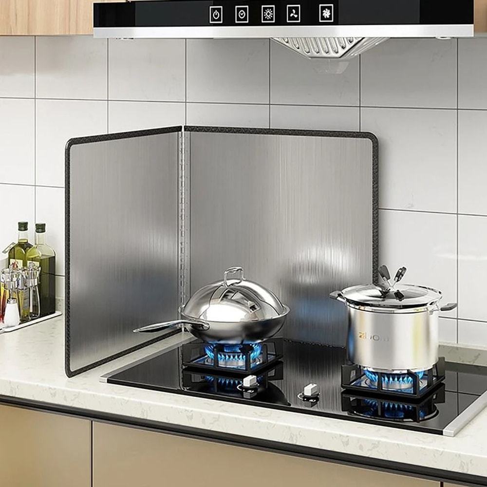 Stainless Steel Oil Splatter Guard HeatResistant Gas Stove Grease Screen 1