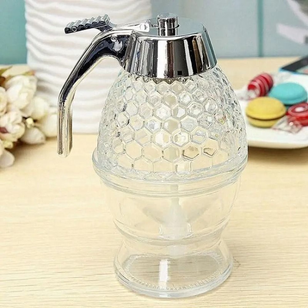 Japanese Creative PressType Honey Jar NoDrip Squeeze Syrup Dispenser 3