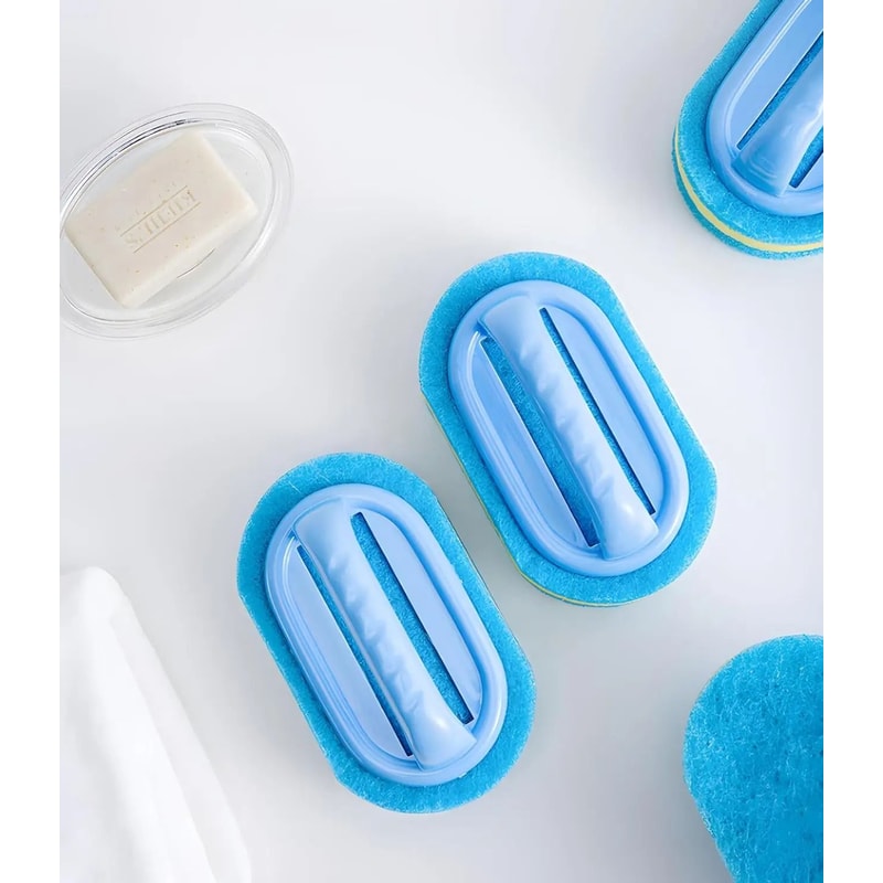 Kitchen Cleaning Brush With Ergonomic Handle HighDensity Scouring Pad 5