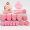 20Piece Pink Makeup Sponge Puff Set Professional Blending Setting Kit 17