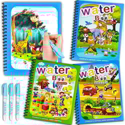 magical water drawing book – reusable montessori sensory coloring kit