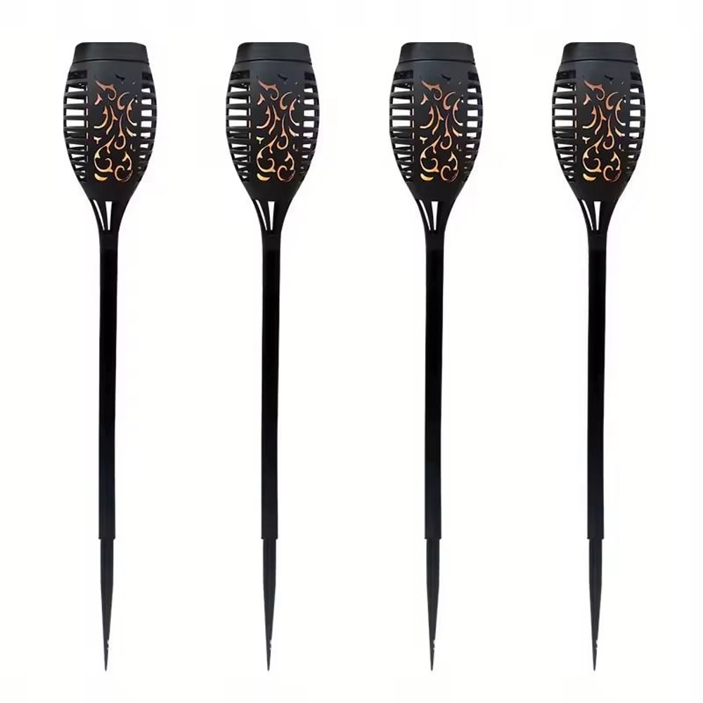 12LED Solar Flickering Flame Torch Lights Waterproof Outdoor Garden Decor 7