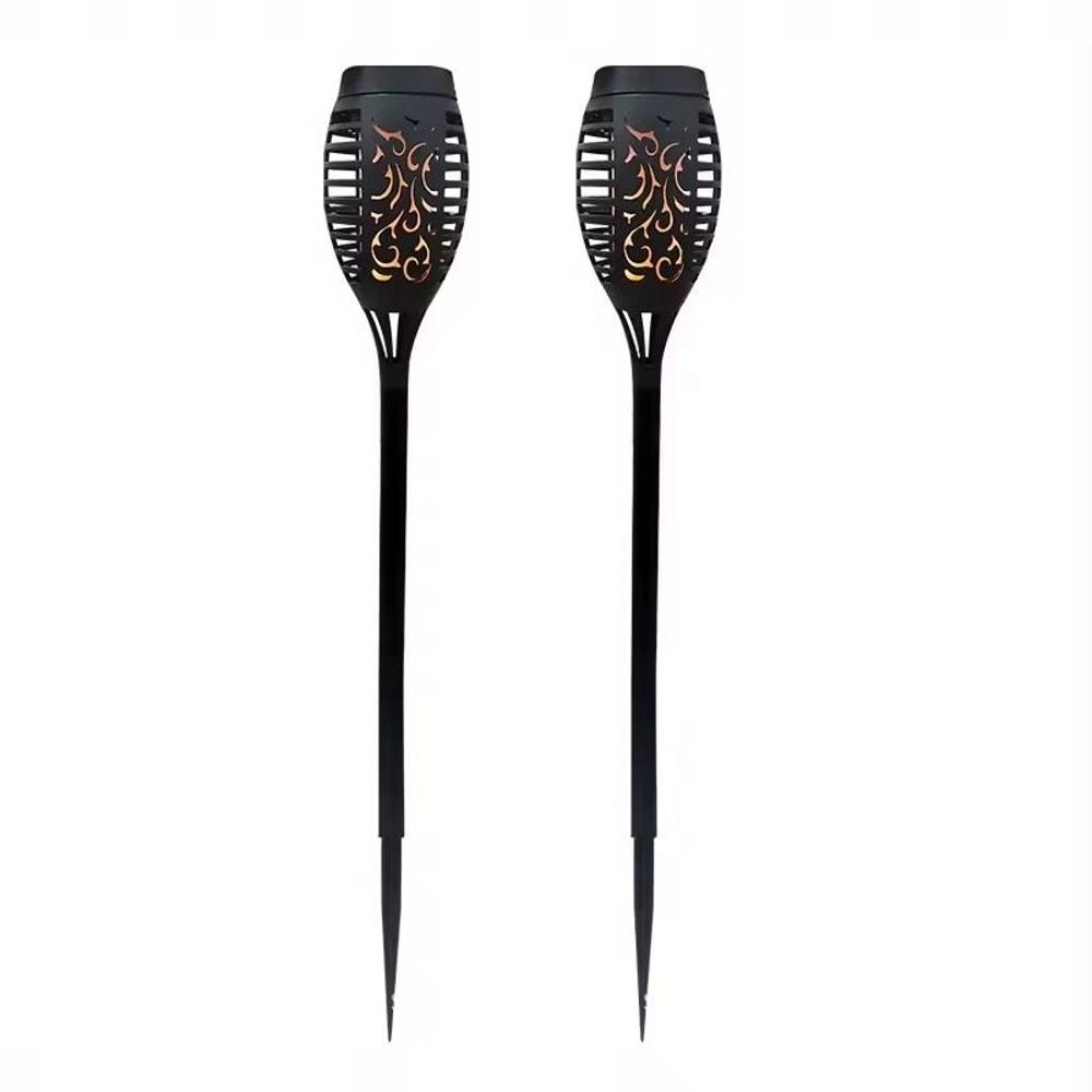 12LED Solar Flickering Flame Torch Lights Waterproof Outdoor Garden Decor 12