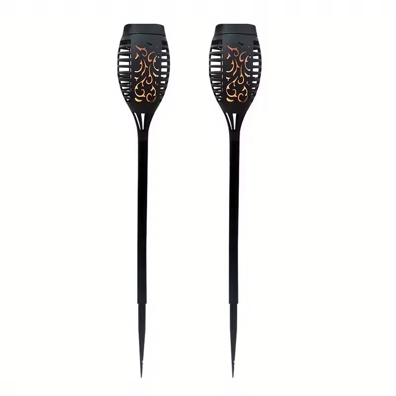 12LED Solar Flickering Flame Torch Lights Waterproof Outdoor Garden Decor 12