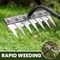 Carbon Steel Garden Hand Rake HeavyDuty Agricultural Weeding Scarifying Tool 0