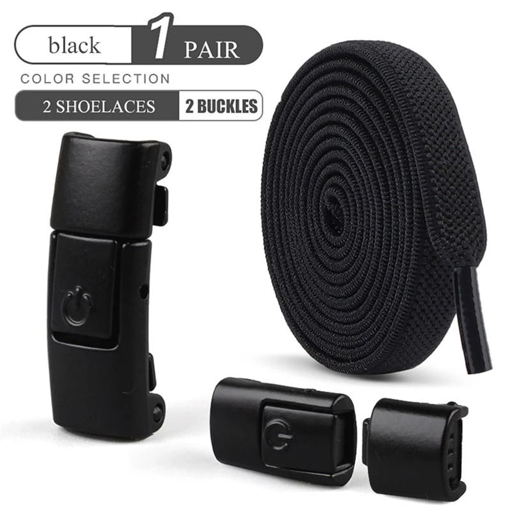 8mm NoTie Elastic Shoelaces Press Lock Flat Sneaker Laces 4