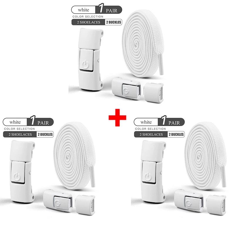 8mm NoTie Elastic Shoelaces Press Lock Flat Sneaker Laces 29
