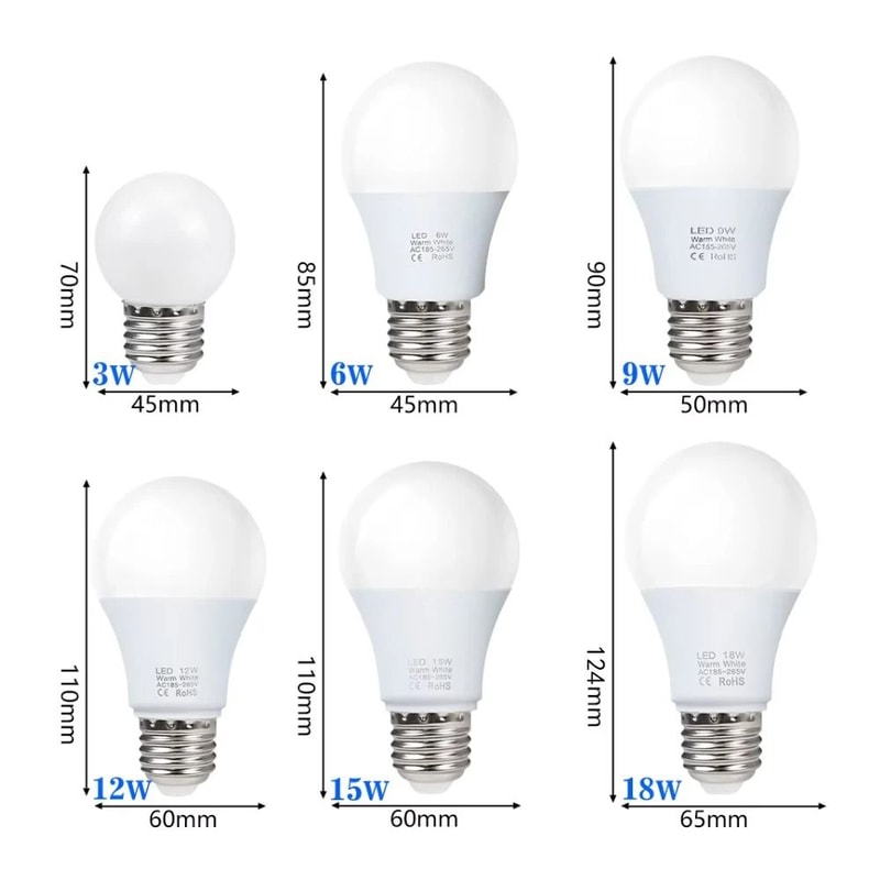 4Pack E27 LED Bulb Set HighEfficiency Indoor Lighting 1