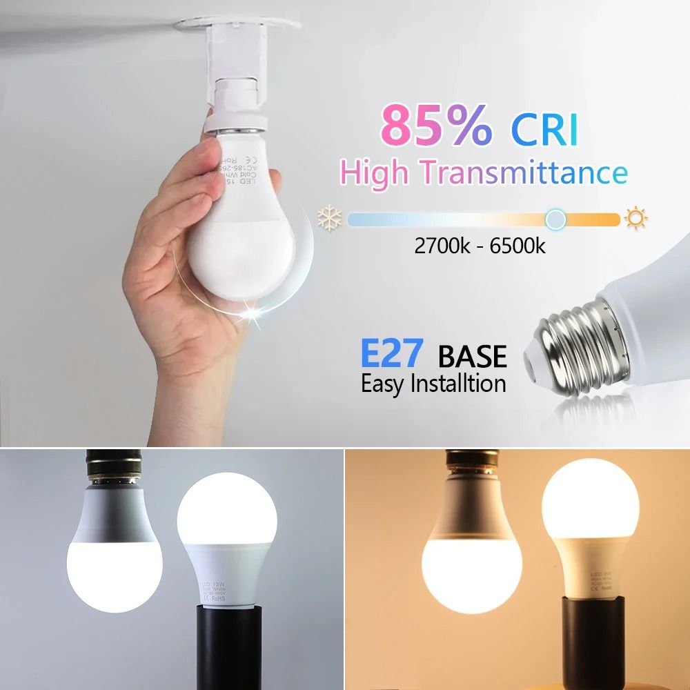 4Pack E27 LED Bulb Set HighEfficiency Indoor Lighting 5