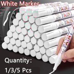 professional white marker pen set – waterproof oily graffiti & sketching tools