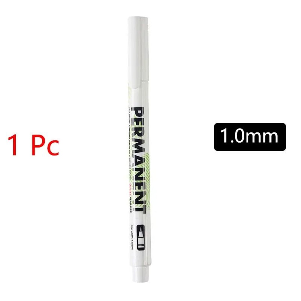 Professional White Marker Pen Set Waterproof Oily Graffiti Sketching Tools 10