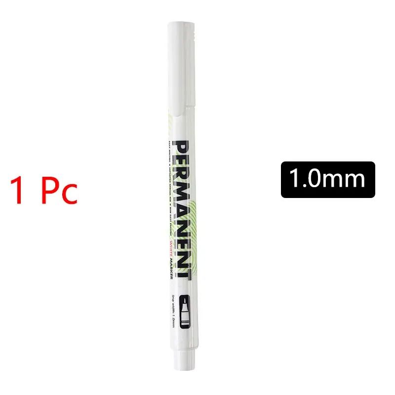 Professional White Marker Pen Set Waterproof Oily Graffiti Sketching Tools 10