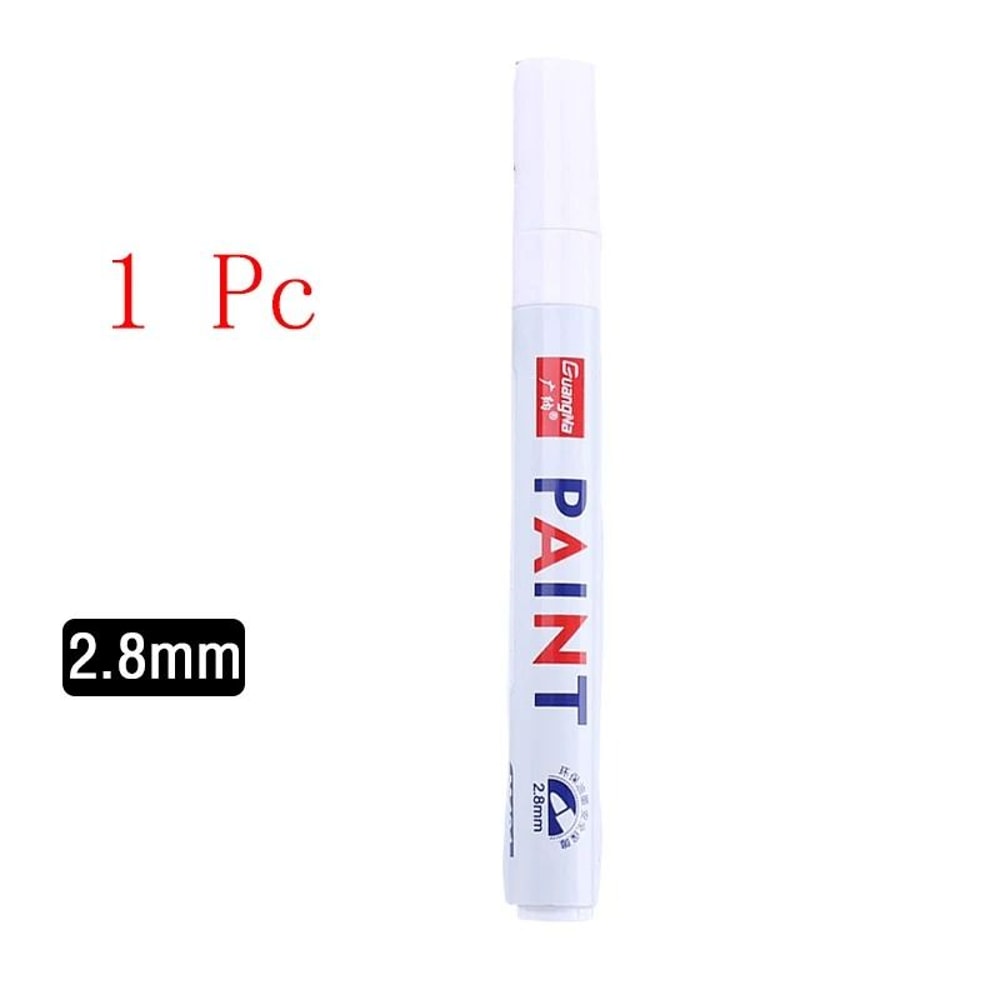 Professional White Marker Pen Set Waterproof Oily Graffiti Sketching Tools 18