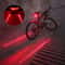 Professional Waterproof Bicycle LED Safety Taillight 5 LED Dual Laser Warning System 0