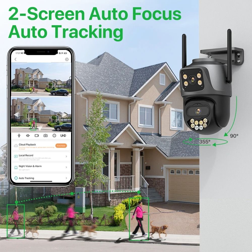 DualLens 4K 8MP External WiFi PTZ Camera Advanced Outdoor Surveillance 1