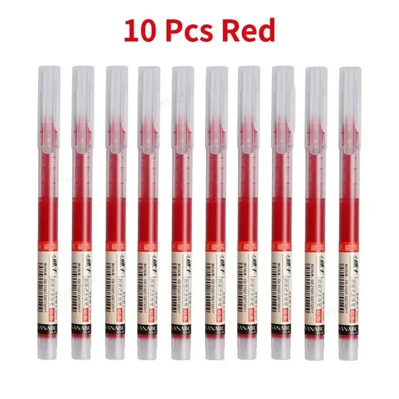 Professional Needle Type Gel Pens HighQuality Straight Liquid Stationery Set 6