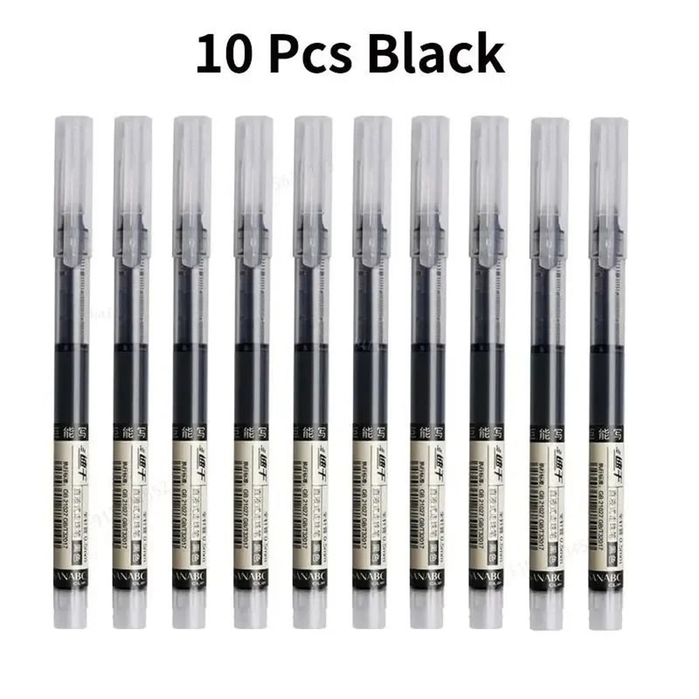 Professional Needle Type Gel Pens HighQuality Straight Liquid Stationery Set 7