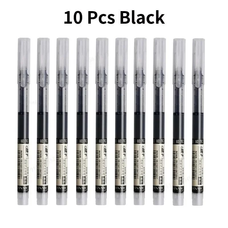 Professional Needle Type Gel Pens HighQuality Straight Liquid Stationery Set 7