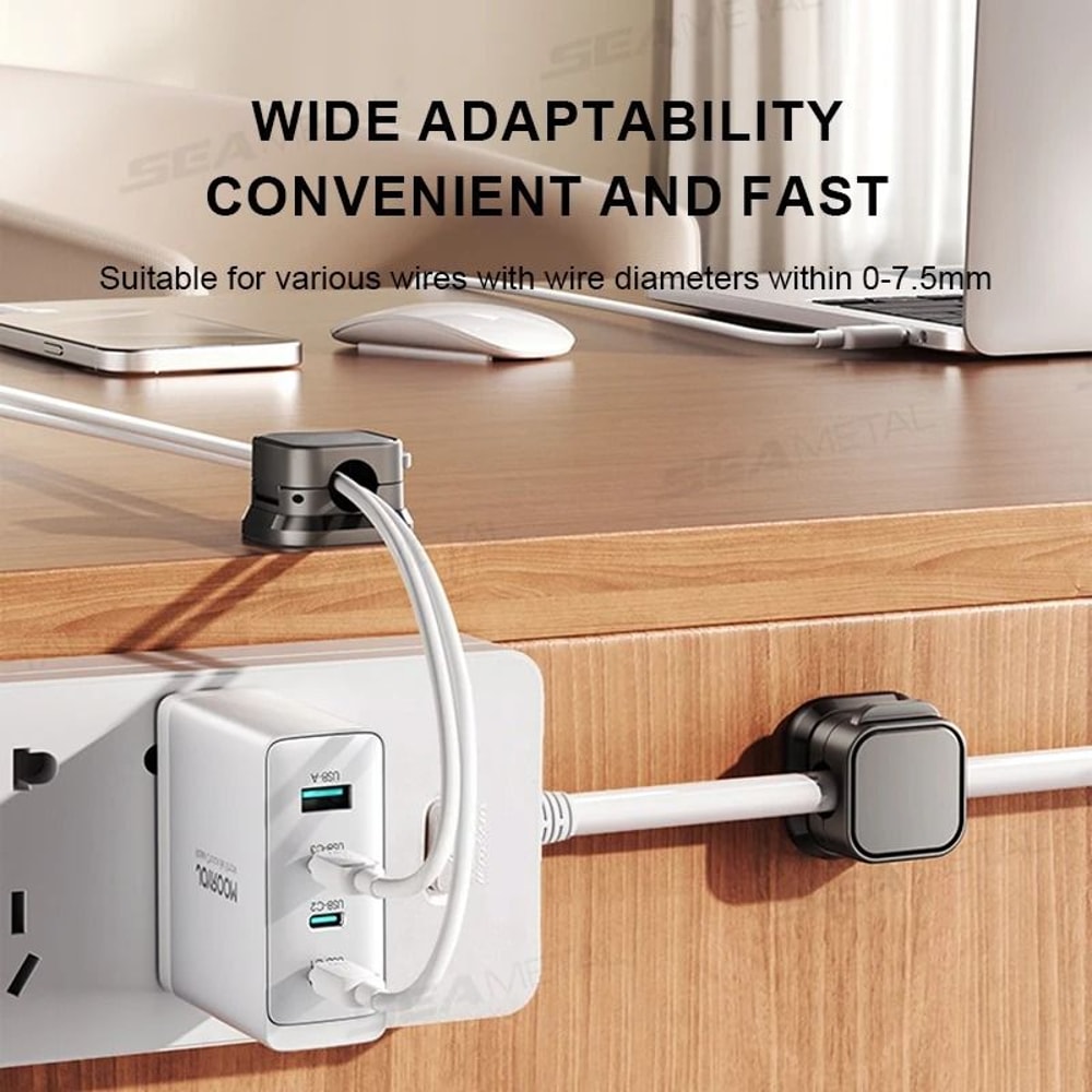 SEAMETAL Professional Magnetic Cable Management System 10Piece IndustrialGrade Cord Organizer 2