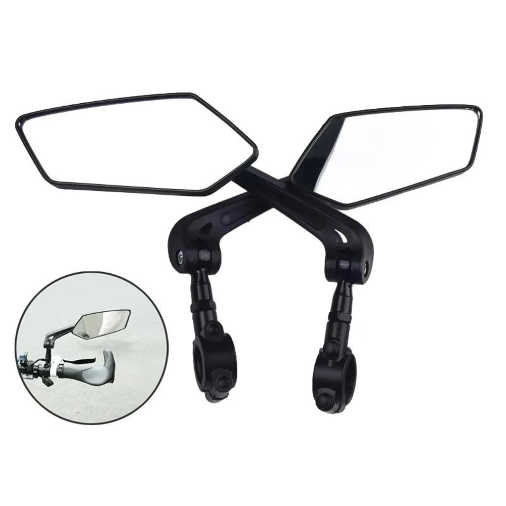 Universal Professional Bicycle Rearview Mirror Set 360 Adjustable Handlebar Security 13